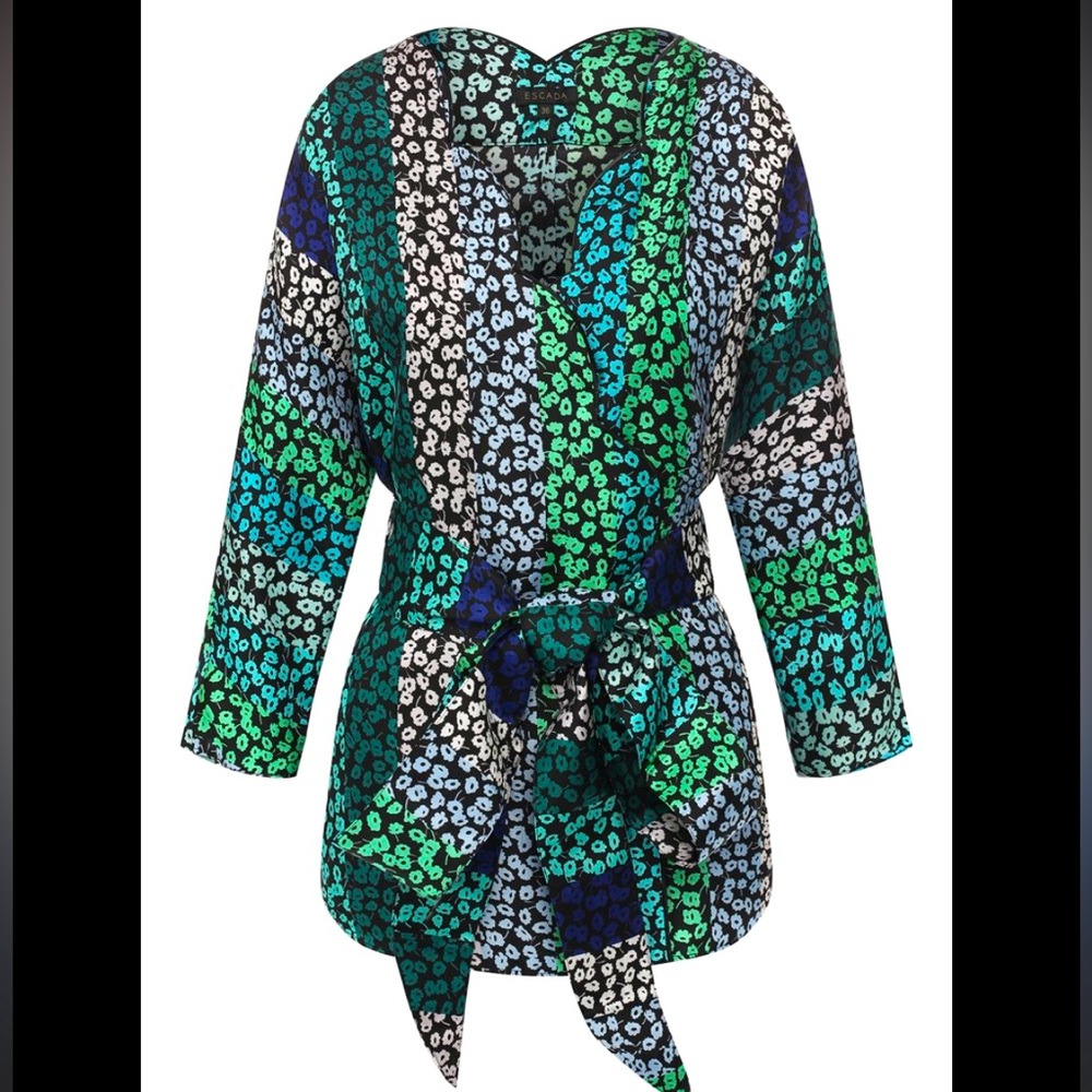 Escada floral print silk top